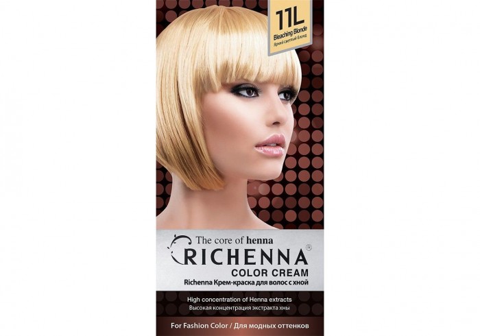 фото Richenna крем-краска для волос с хной №11l bleaching blonde