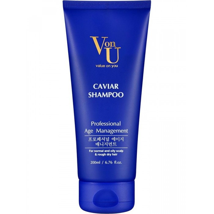 фото Von-u шампунь для волос с икрой caviar shampoo 200 мл