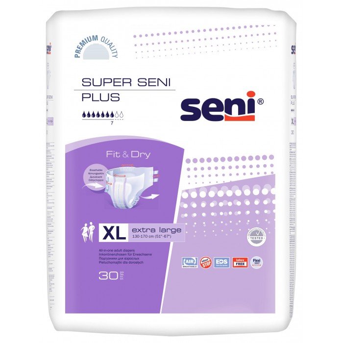 Подгузники для взрослых Seni Подгузники Super Plus размер XL 30 шт.