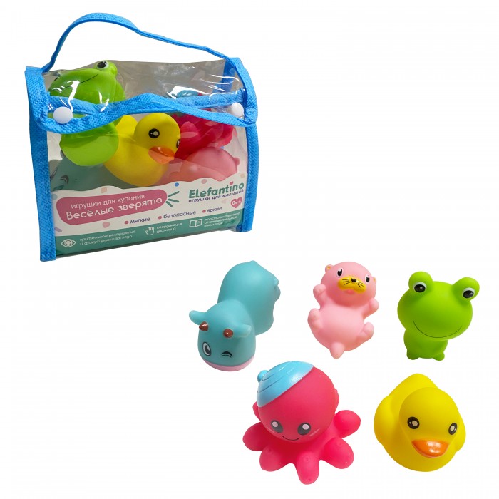 

Elefantino Набор игрушек для купания Животные 5 шт. IT106294, Набор игрушек для купания Животные 5 шт. IT106294