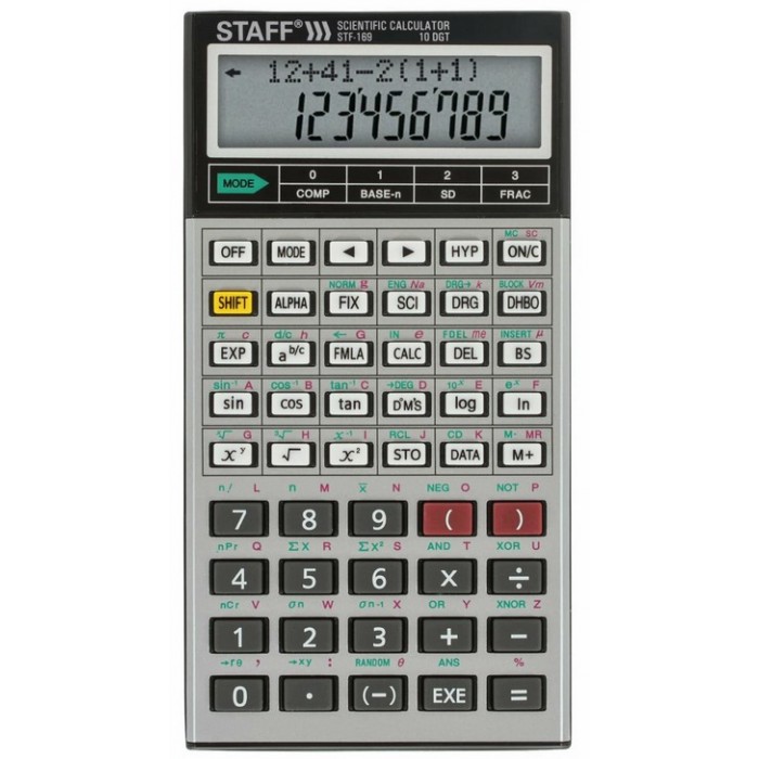  Staff Калькулятор инженерный двухстрочный STF-169 242 функции 10+2 разрядов