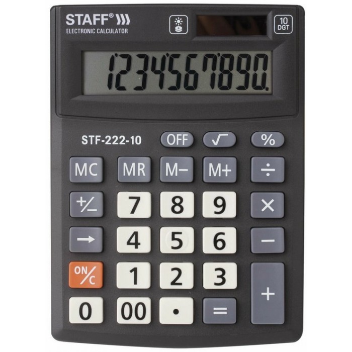 

Staff Калькулятор настольный компактный Plus STF-222 10 разрядов, Калькулятор настольный компактный Plus STF-222 10 разрядов