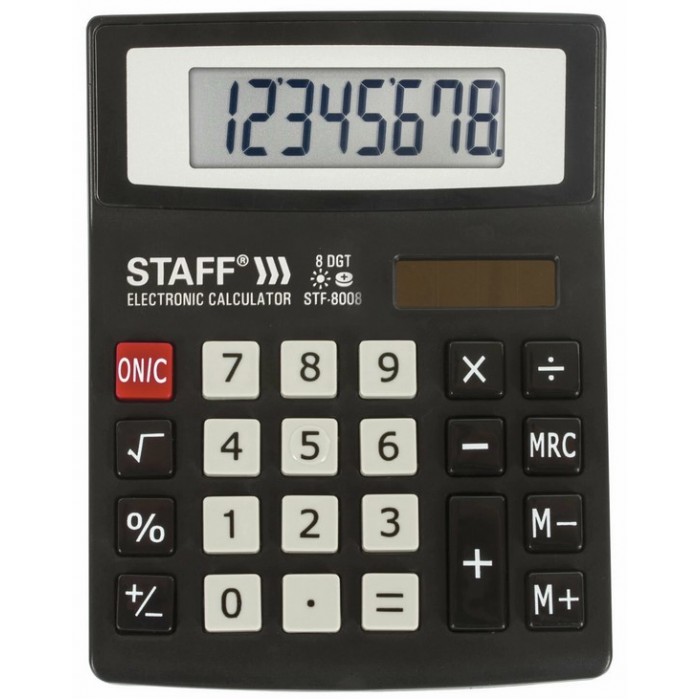 Staff Калькулятор настольный компактный STF-8008 8 разрядов 250147 - фото 1