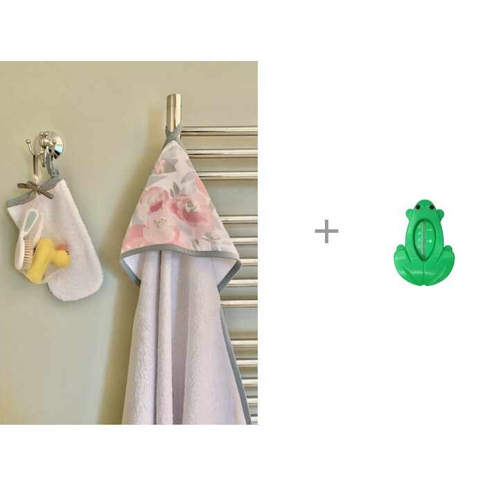 Mom'Story Design для купания новорожденных Английские Розы и термометр для воды Бусинка Лягушка