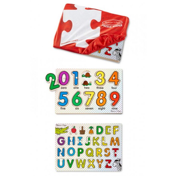 Деревянные игрушки Melissa & Doug Пазл Буквы и цифры детские игрушки