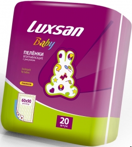 Одноразовые пеленки Luxsan Baby Пеленка с рисунком 60х90 20шт.