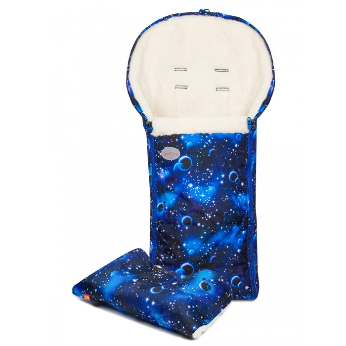 Чудо-чадо Комплект зимний: конверт для новорожденного и муфта на коляску Frost Галактика