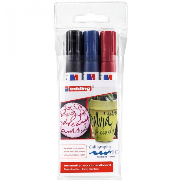 Купить Канцелярия, Edding Набор маркеров для каллиграфии 1-5 мм 3 цвета
