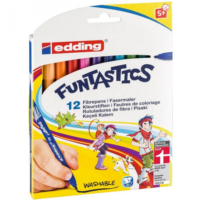

Фломастеры Edding набор 15 Funtastics 1 мм 12 цветов, набор 15 Funtastics 1 мм 12 цветов