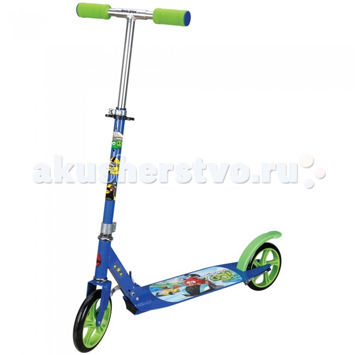 Двухколесный самокат Navigator Angry Birds GoAngry Birds Go Двухколесный самокат Navigator Angry Birds GoAngry Birds GoСамокат Navigator Angry Birds Go двухколёсный складной самокат, выполненный в ярком запоминающимся дизайне и украшенный изображениями злых птичек. Самокат состоит из металлической рамы (алюминий/сталь), колёс из ПУ-материала и регулируемого по высоте руля с большими мягкими ручками. Для остановки предусмотрен ножной тормоз, выполненный в виде заднего крыла. Катание на самокате - одно из любимых занятий детей. Оно приобретает большую популярность, поскольку не требует специальных навыков. Любой ребенок будет счастлив такой покупке! Пусть ваш ребенок почувствует радость и свободу! Особенности: Регулируемый по высоте руль. Высота руля до 105 см. Рама сталь/алюминий, нескользящее покрытие PU колеса - переднее и заднее 200 мм Бесшумное движение без тряски Ножной тормоз Подножка Складная конструкция Максимальная нагрузка: 100 кг Размеры: 95х105х17.5 см Вес 4.35 кг<br>