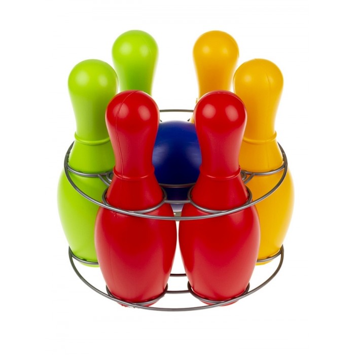 Colorplast Набор для боулинга Радуга: 6 кеглей и шар C0725 - фото 1