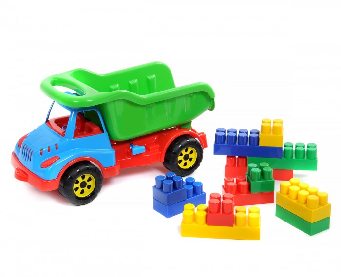 

POLtoys Машинка Самосвал с конструктором, Машинка Самосвал с конструктором
