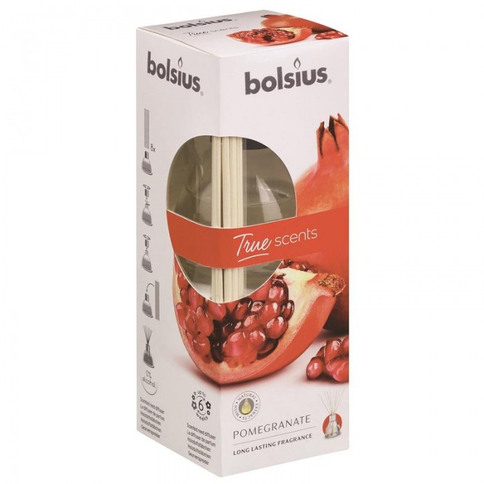 

Bolsius Аромадиффузор с палочками Гранат 45 мл, Аромадиффузор с палочками Гранат 45 мл