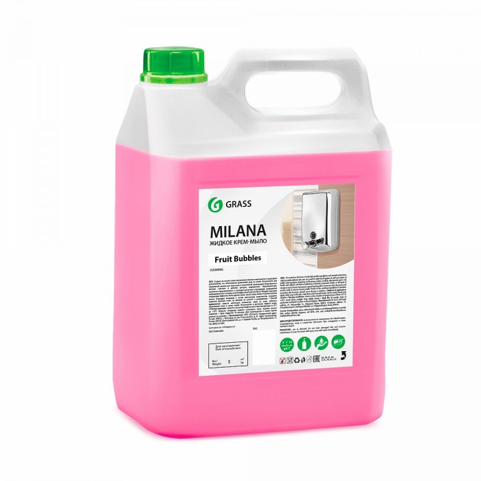 

Grass Жидкое крем-мыло Milana fruit bubbles 5 кг, Жидкое крем-мыло Milana fruit bubbles 5 кг