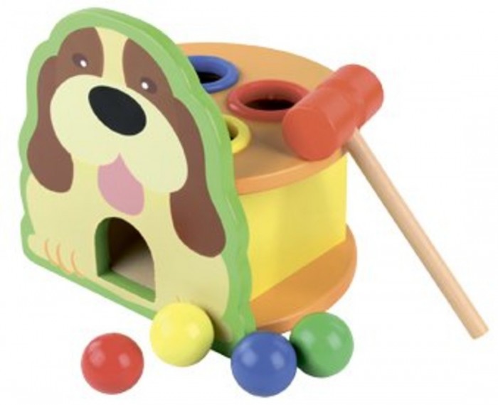 фото Деревянная игрушка mapacha стучалка веселый щенок