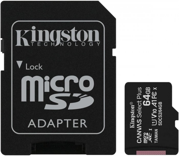 фото Kingston карта памяти microsdhc 64gb uhs-i u1 canvas select plus