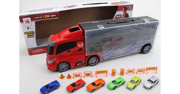 

Jinjia Toys Автовоз-чемодан с металлическими машинками и аксессуарами JB0403366, Автовоз-чемодан с металлическими машинками и аксессуарами JB0403366