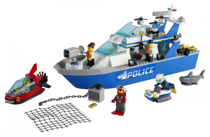 Конструктор Lego City 60277 Лего Город Катер полицейского патруля