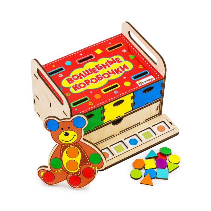 

Деревянная игрушка Alatoys Волшебные коробочки, Волшебные коробочки