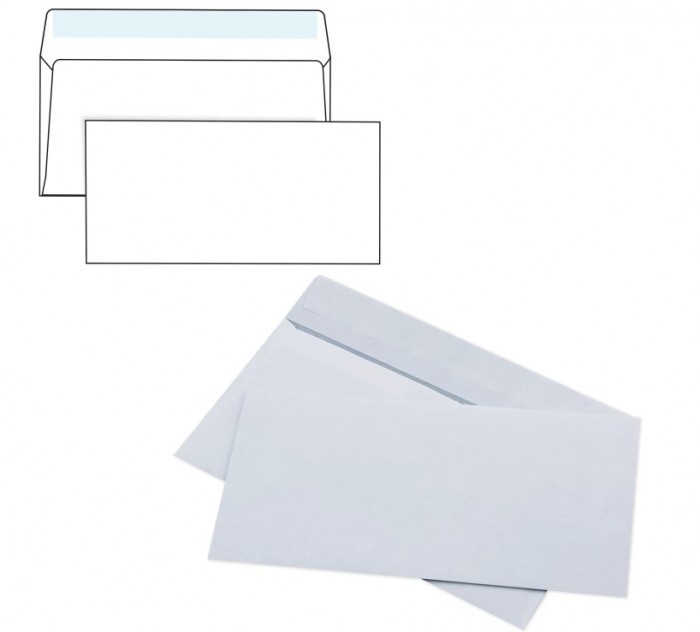 Курт Конверты E65 STRIP 80 г/м2 110х220 мм 1000 шт.