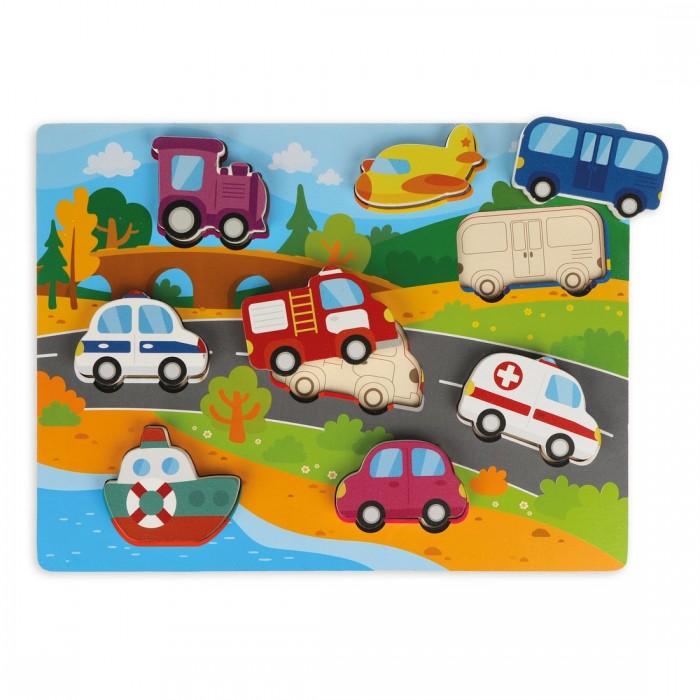 

Деревянная игрушка Mapacha Вкладыши-фигурки Машинки 76849, Вкладыши-фигурки Машинки 76849