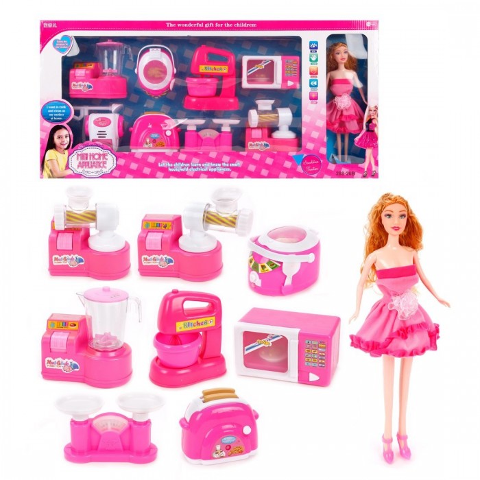 

Наша Игрушка Игровой набор Бытовая техника с куклой 29 см (8 предметов), Игровой набор Бытовая техника с куклой 29 см (8 предметов)