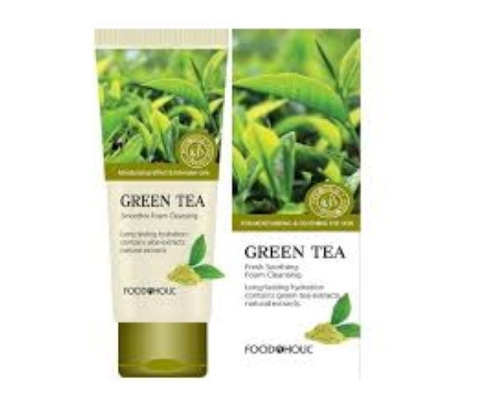 фото Foodaholic очищающая пенка для умывания с экстрактом зеленого чая green tea fresh soothing foam clean