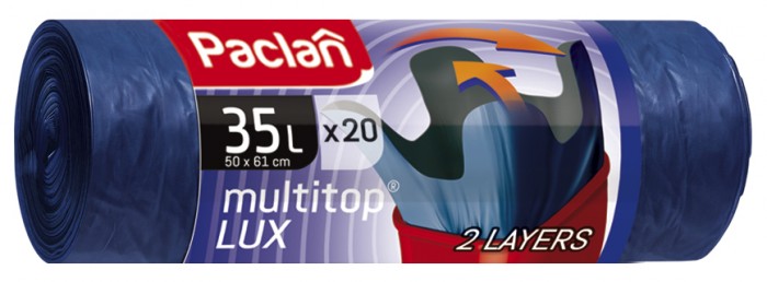 Paclan Multi-Top 35 л. Paclan Multi-Top Lux 35 л. Мешки для мусора Paclan Multitop 35 л. Мешки для мусора Paclan Multitop Aroma.