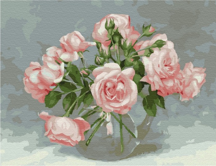 Картины по номерам Molly Картина по номерам с цветной схемой на холсте Розовая симфония 40х30 см