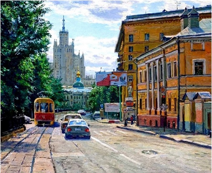 

Котеин Картина по номерам Московская улица 30х30 см, Картина по номерам Московская улица 30х30 см