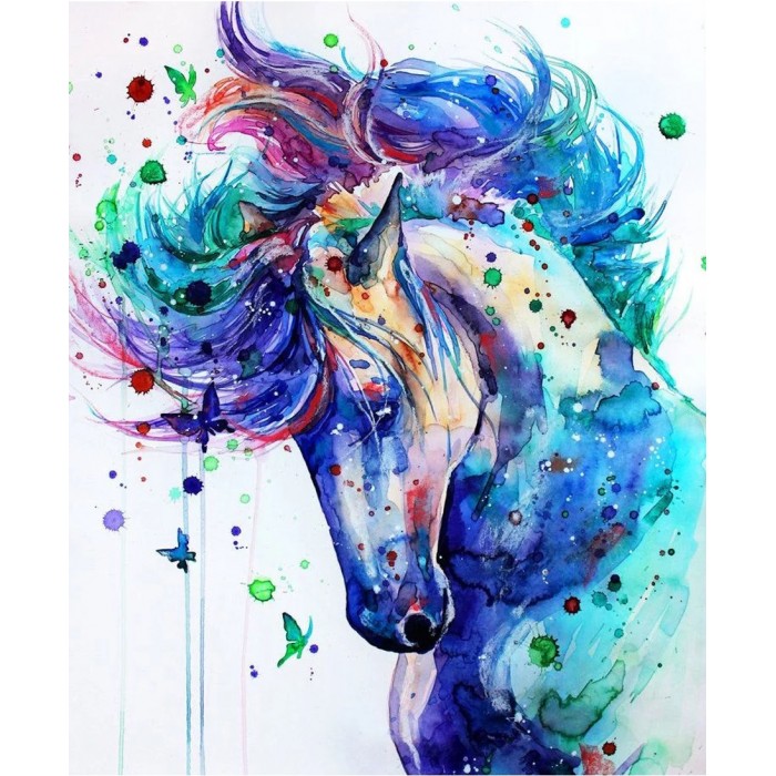 

Котеин Картина по номерам Белый мустанг 30х30 см, Картина по номерам Белый мустанг 30х30 см