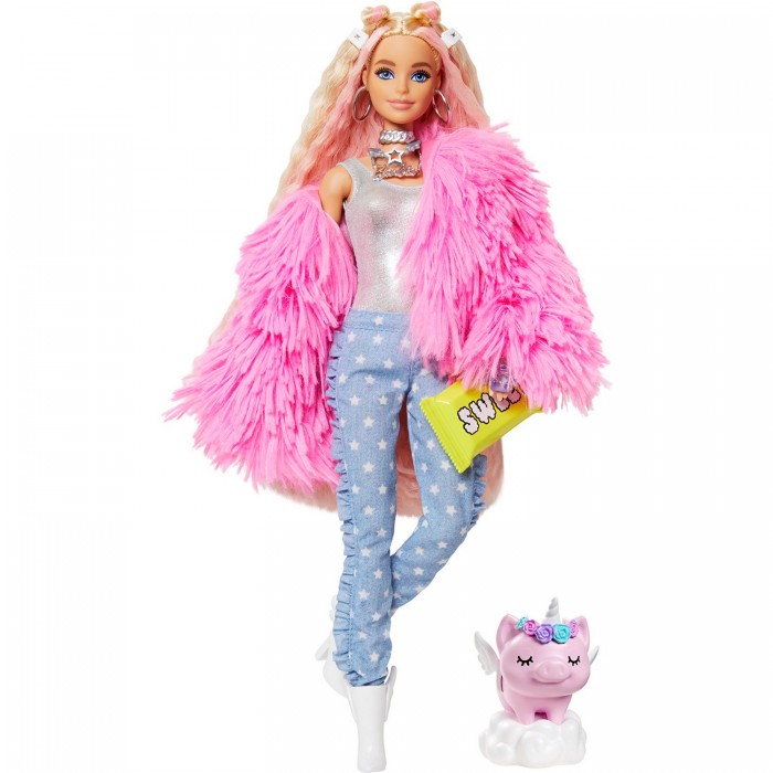 

Barbie Кукла Экстра в розовой куртке, Кукла Экстра в розовой куртке