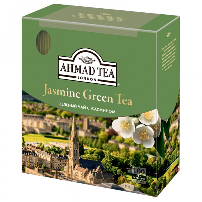 Ahmad Tea Чай зеленый с жасмином Jasmine Green Tea 100 пак.
