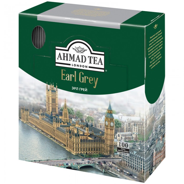 Ahmad Tea Чай черный с бергамотом Earl Grey 100 пак.