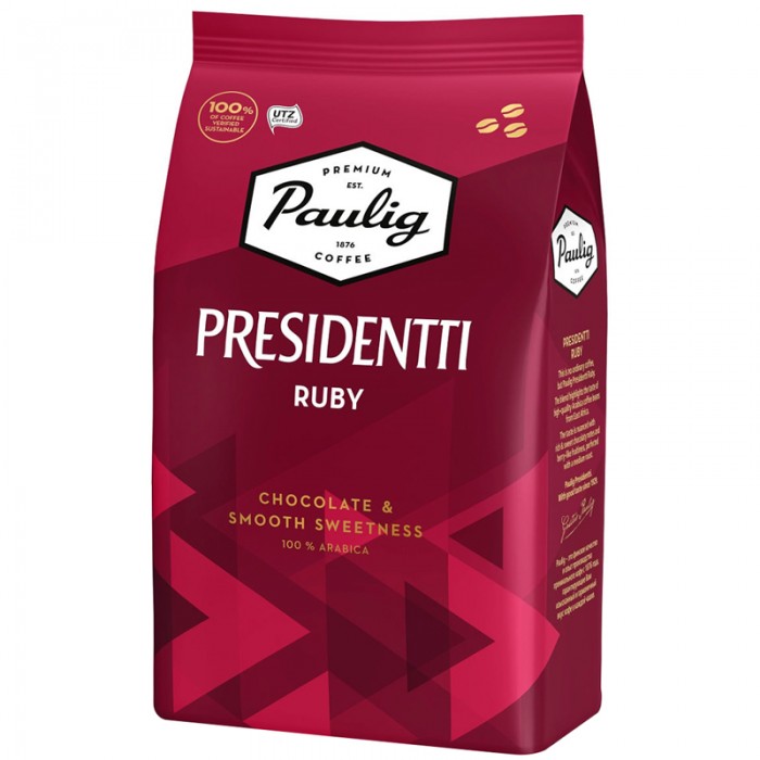 фото Paulig кофе в зернах presidentti ruby 1 кг