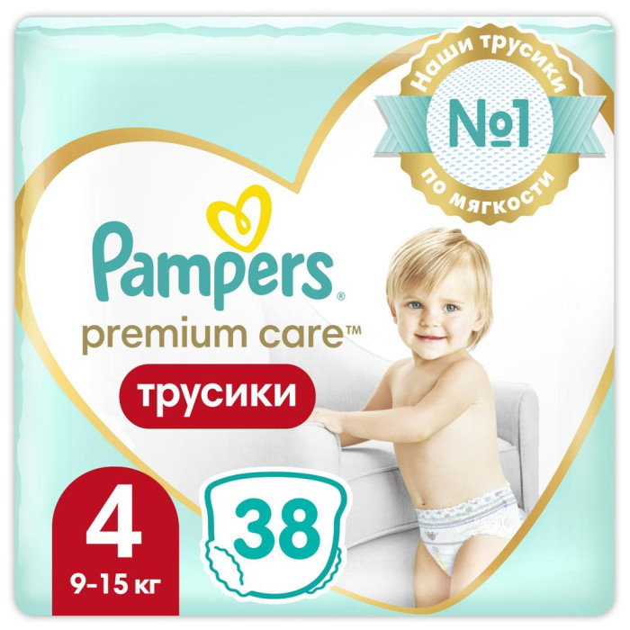  Pampers Подгузники-трусики Premium Care Pants р.4 (9-15 кг) 38 шт.