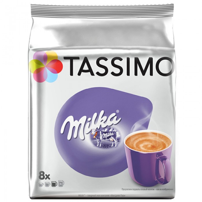 Jacobs Какао в капсулах Milka для машины Tassimo 8 шт.