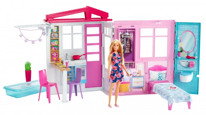 Дом barbie с мебелью и аксессуарами fxg55