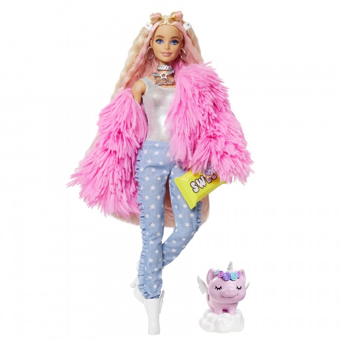 

Barbie Экстра Кукла в розовой куртке, Экстра Кукла в розовой куртке
