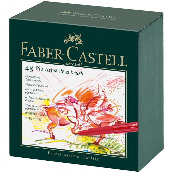 

Faber-Castell Набор капиллярных ручек Pitt Artist Pen Brush 48 шт., Набор капиллярных ручек Pitt Artist Pen Brush 48 шт.