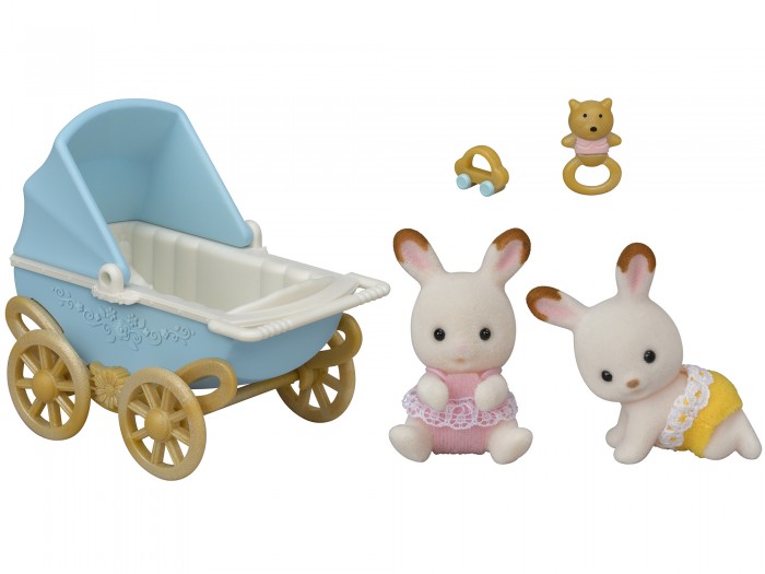 фото Sylvanian families набор двойняшки в коляске