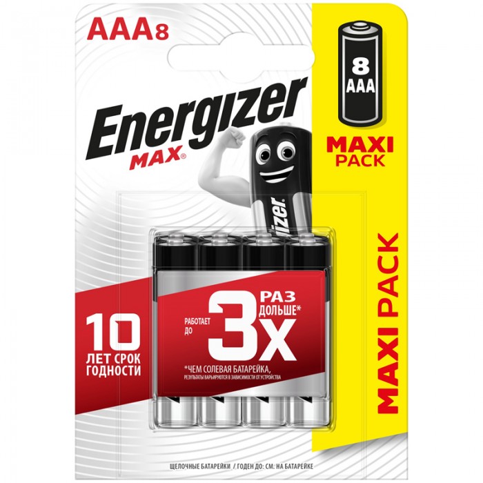 Energizer Батарейка Max АА (LR06) алкалиновая 8BL