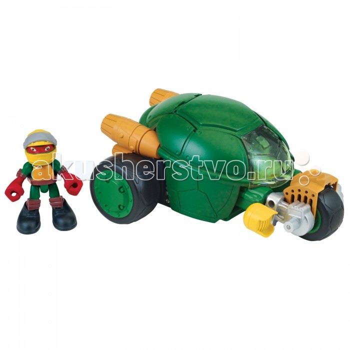 Turtles Фигурка Черепашки-ниндзя Раф с мотоциклом-стелс Half Shell HerФигурка Черепашки-ниндзя Раф с мотоциклом-стелс Half Shell Her Turtles Фигурка Черепашки-ниндзя Раф с мотоциклом-стелс Half Shell HerФигурка Черепашки-ниндзя Раф с мотоциклом-стелс Half Shell HerTurtles Фигурка Черепашки-ниндзя Раф с мотоциклом-стелс Half Shell Hero станет прекрасным дополнением уже имеющейся коллекции любимых Черепашек Ниндзя вашего ребенка! Данная игрушка входит в серию Pre-Cool Half Shell Heroes, в которой можно найти самые удивительные игровые наборы. Особенности: Трехколесное мощное транспортное средство с кабиной в виде панциря с откидным верхом имеет декоративные ускорители, прозрачное пластиковое стекло и переднее колесо на длинной оси. Если нажать на часть защитного панциря, то колесо выедет вперед и трехколесный зверь вместе с Рафаэлем ринется защищать улицы от сил зла. Высота фигурки: 7 см<br>