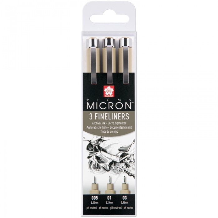 

Sakura Набор капиллярных ручек Pigma Micron 3 шт. XSDK3FD, Набор капиллярных ручек Pigma Micron 3 шт. XSDK3FD
