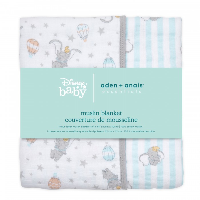 

Одеяло Aden&Anais муслиновое Dumbo new heights 112х112, муслиновое Dumbo new heights 112х112