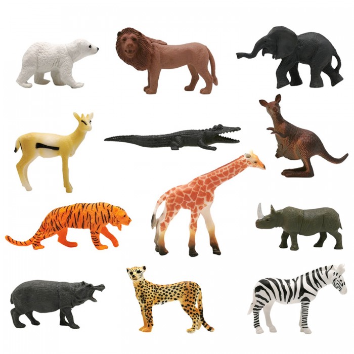 ZOOграфия Игровой набор Животные с картой обитания 12 шт. 200661720