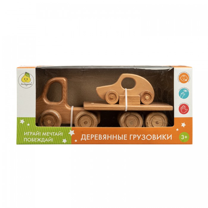 Деревянная игрушка ЯиГрушка Тягач с полуприцепом Автовоз ЯиГ-142