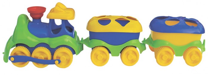 фото Развивающая игрушка спектр паровозик с логическими фигурами