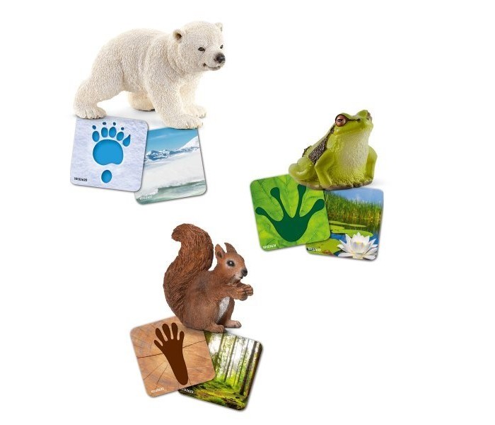 Schleich Набор фигурок с обучающими карточками Мир диких животных 42474