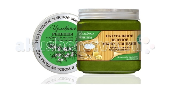 Косметика для мамы Целебные рецепты Натуральное мыло для бани Зелёное 500 мл косметика и мыло для бани